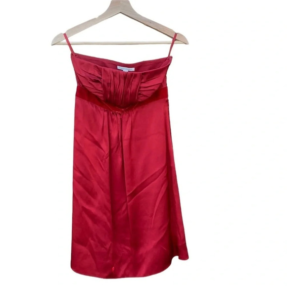 Banana Republic size 0P strapless red dress - Picture 1 of 3
